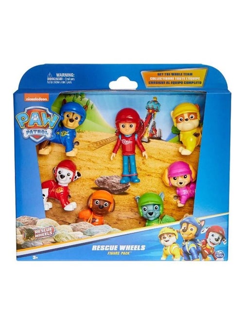 Paw Patrol - Pat Patrouille - Pack de 7 figurines Rescue Wheels - Kiabi