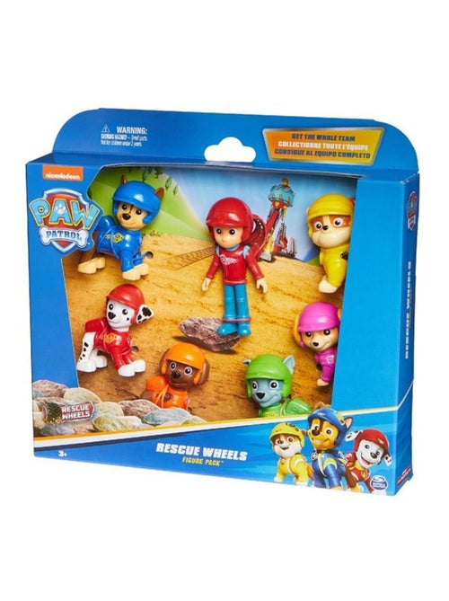 Paw Patrol - Pat Patrouille - Pack de 7 figurines Rescue Wheels - Kiabi
