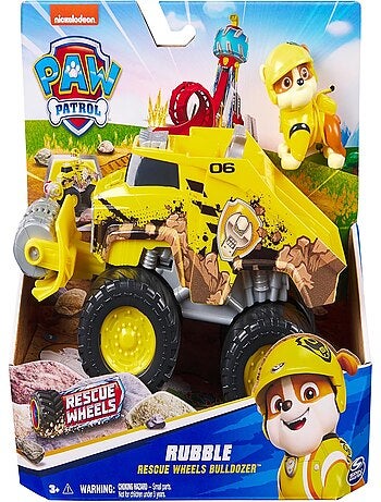 Paw Patrol - Pat Patrouille - Véhicule et figurine Ruben Rescue Wheels