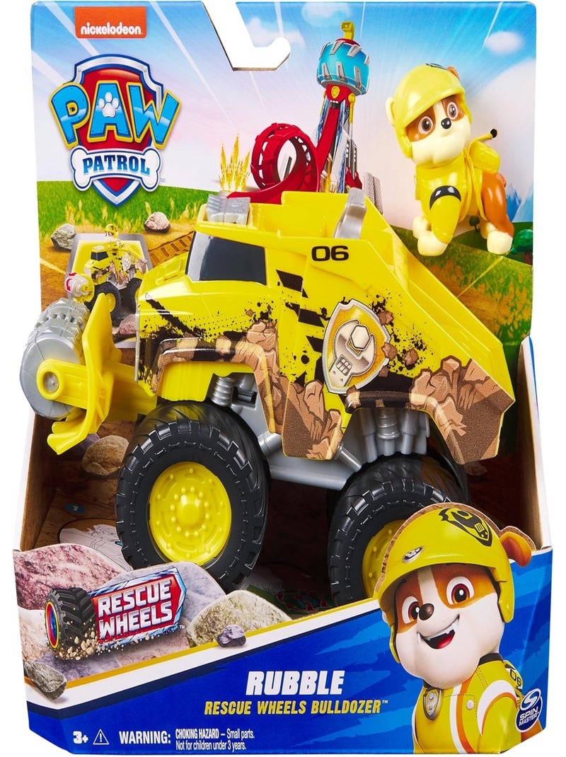 Paw Patrol - Pat Patrouille - Véhicule et figurine Ruben Rescue Wheels Jaune - Kiabi
