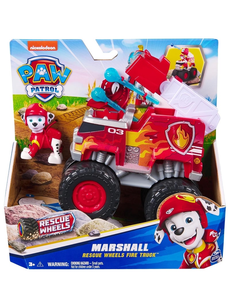 Paw Patrol - Pat Patrouille - Véhicule + figurine Marcus Rescue Wheels Rouge - Kiabi