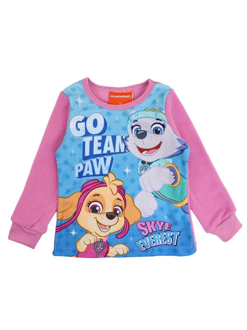 Paw Patrol - Pyjama polaire La Pat' Patrouille Rose - Kiabi