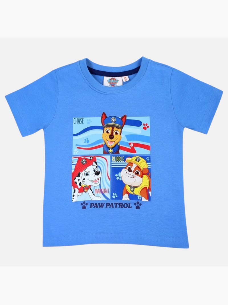 Paw Patrol - T-shirt manches courtes enfant imprimé Bleu - Kiabi