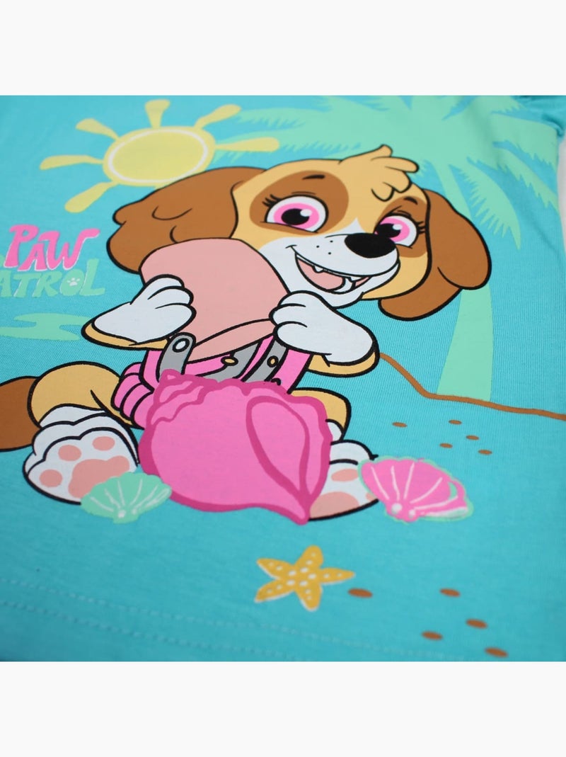 Paw Patrol - T-shirt manches courtes fille imprimé Bleu - Kiabi