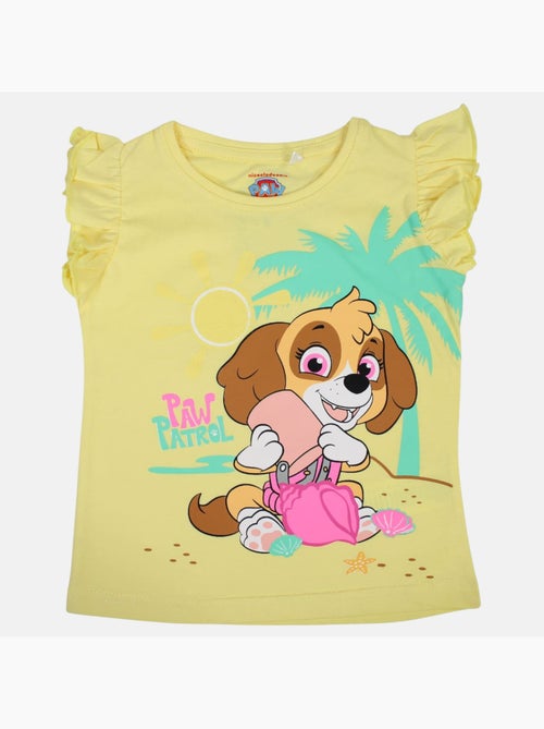 Paw Patrol - T-shirt manches courtes fille imprimé - Kiabi