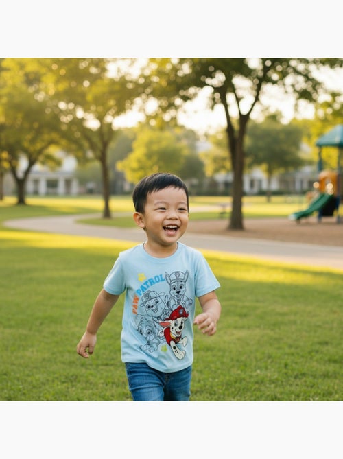 Paw Patrol - T-shirt manches courtes garçon avec personnage - Kiabi