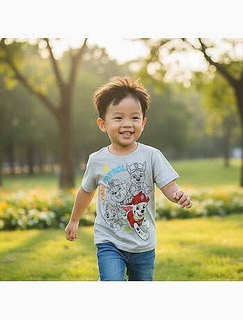 Paw Patrol - T-shirt manches courtes garçon avec personnage