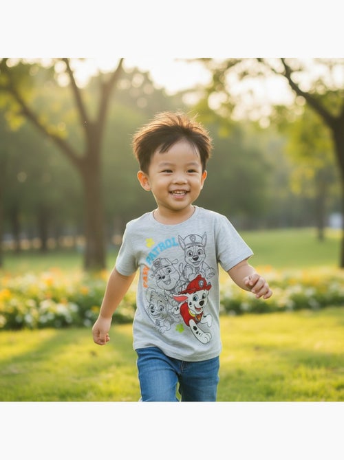 Paw Patrol - T-shirt manches courtes garçon avec personnage - Kiabi