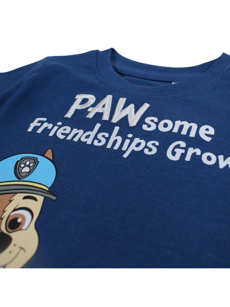 Paw Patrol - T-shirt manches courtes Garçon Paw patrol Bleu marine - Kiabi