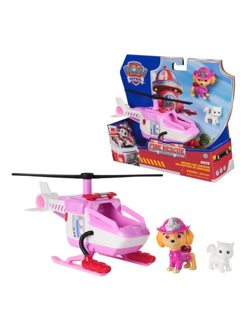 Paw Patrol Fire Rescue - Skye avec l'h?licopt?re de sauvetage - Kiabi