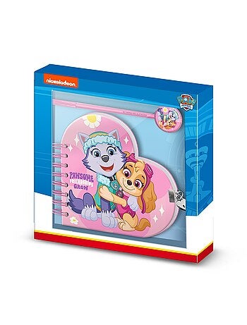 Paw Patrol La Pat' Patrouille Friendship Journal Coeur + Stylo, Rose