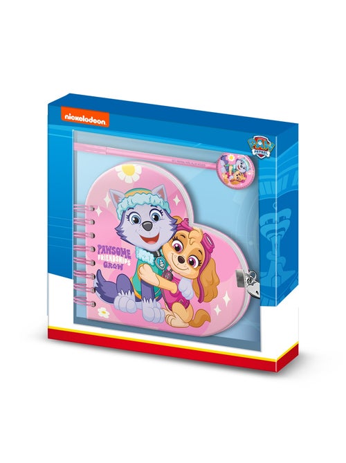 Paw Patrol La Pat' Patrouille Friendship Journal Coeur + Stylo, Rose - Kiabi