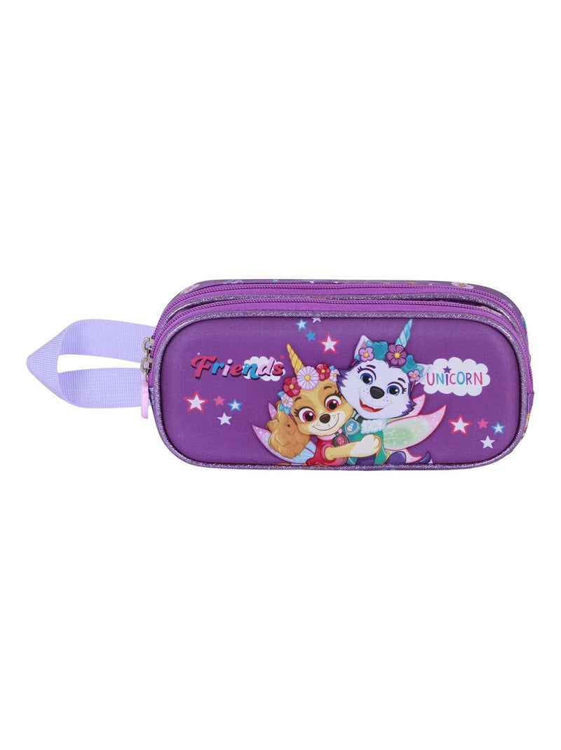 Paw Patrol La Pat' Patrouille Magic Trousse 3D Double, Lilas Mauve lilas - Kiabi