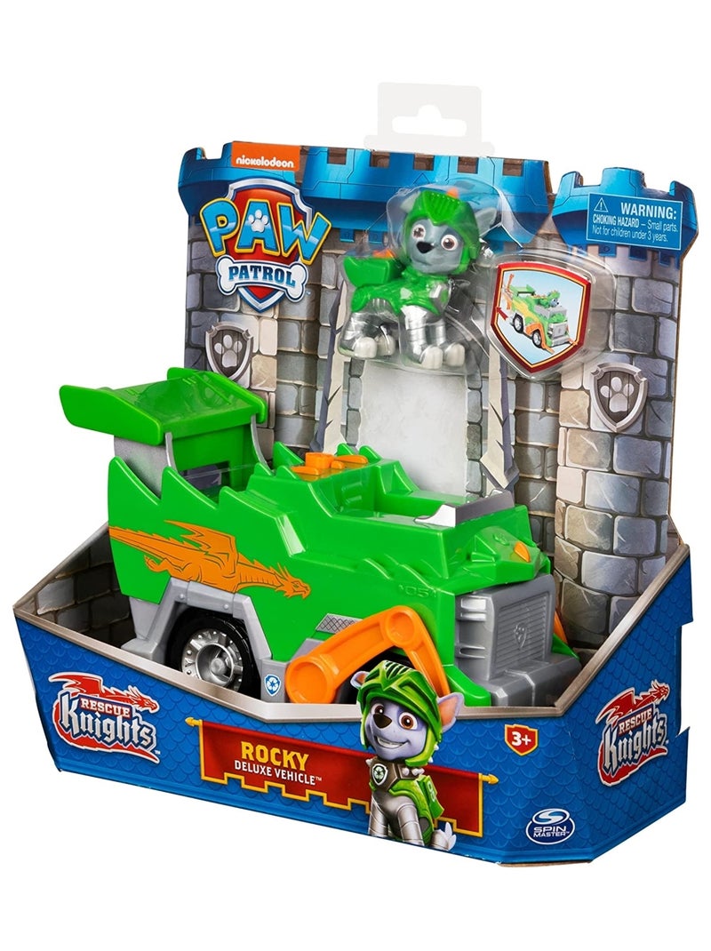 Paw Patrol Rescue Knights Deluxe Vehicle Rocky Vert - Kiabi