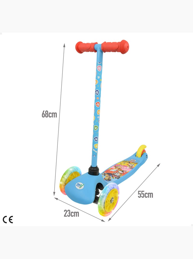 Paw patrol trottinette 3 roues 55x23x68 cm, max. 20 kg, avec lumières et freins N/A - Kiabi