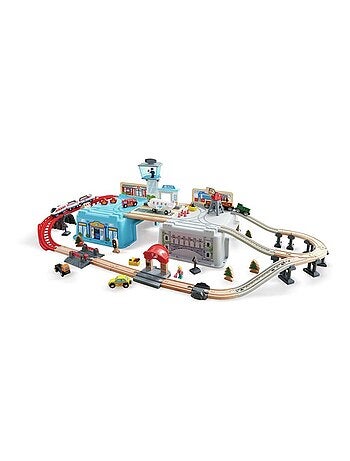 Paysage urbain train dans boîte de rangement