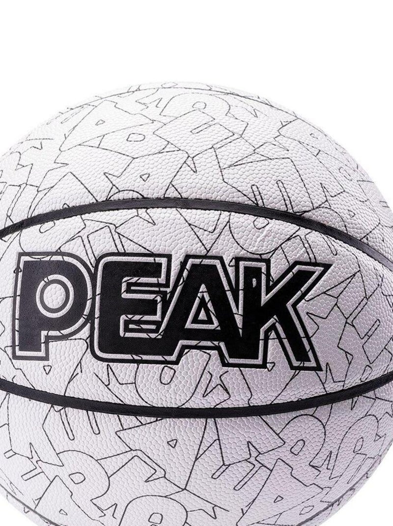 Peak - Ballon de basket Q1222010 Blanc Noir - Kiabi