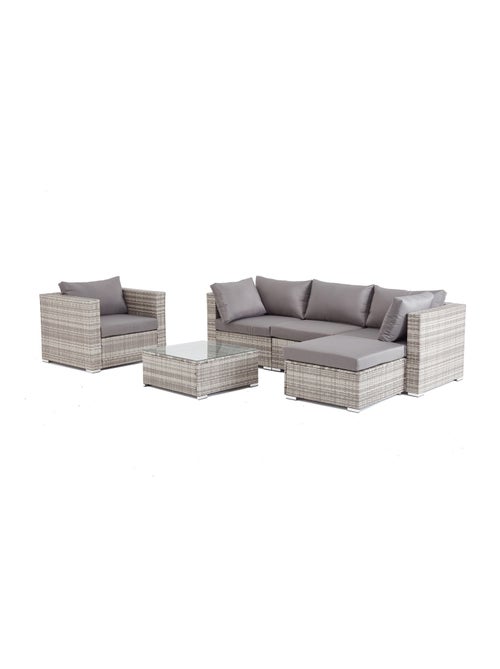 Peana salon jardin bas résine gris - Kiabi