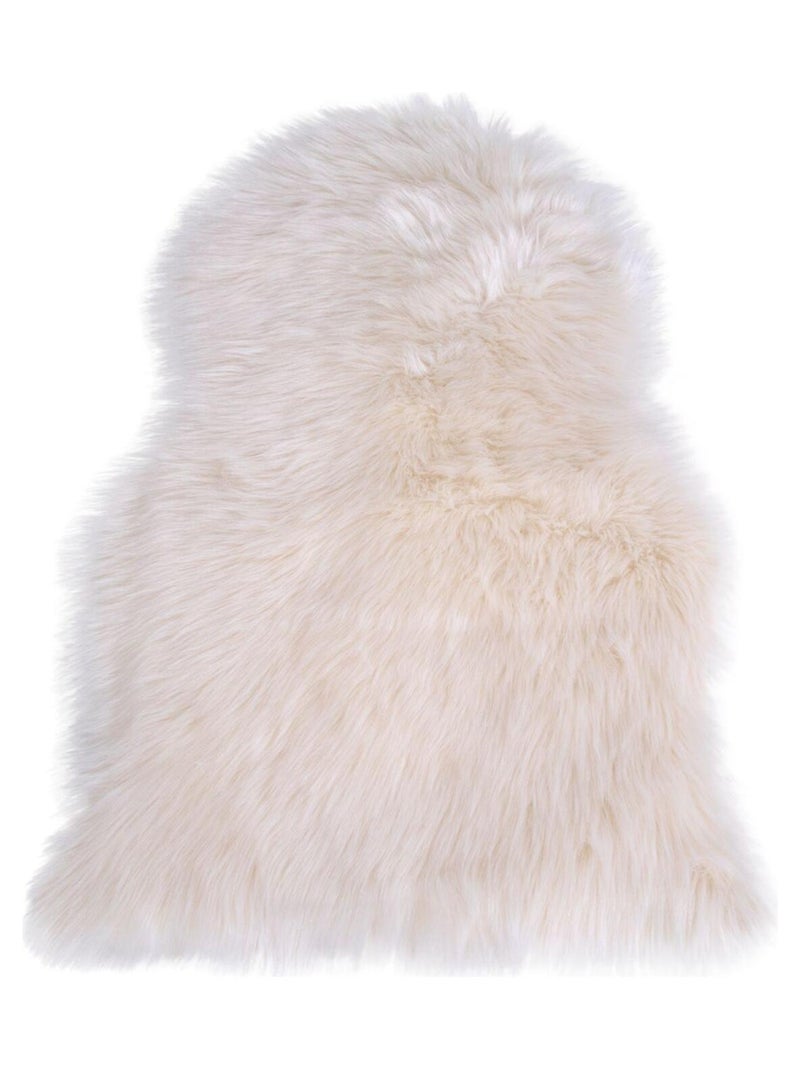 Peau d'agneau artificielle ivoire 50 x 85 cm - House Nordic Blanc - Kiabi