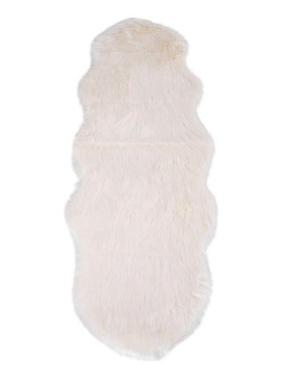 Peau d'agneau artificielle ivoire 60 x 180 cm - House Nordic