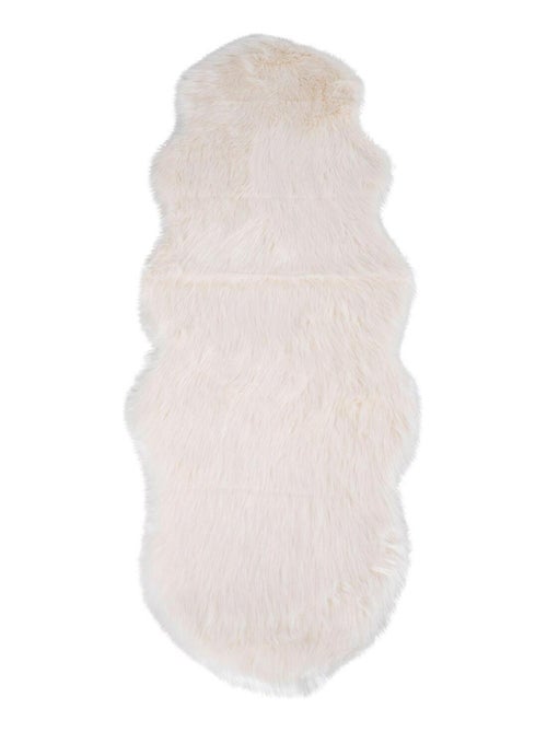 Peau d'agneau artificielle ivoire 60 x 180 cm - House Nordic - Kiabi