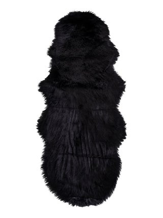 Peau d'agneau artificielle noire 60 x 180 cm - House Nordic