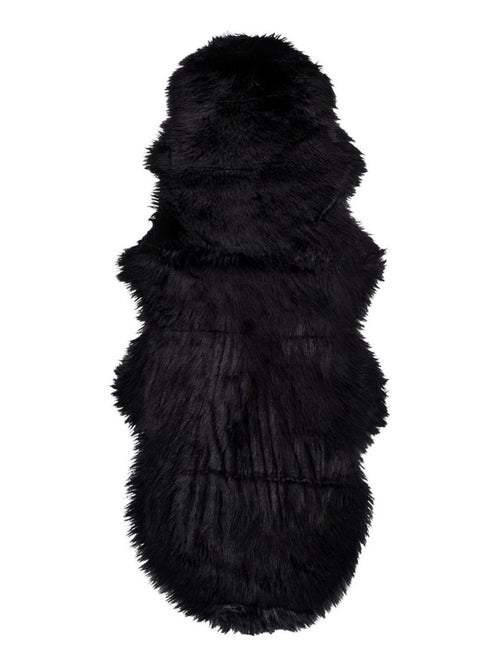 Peau d'agneau artificielle noire 60 x 180 cm - House Nordic - Kiabi