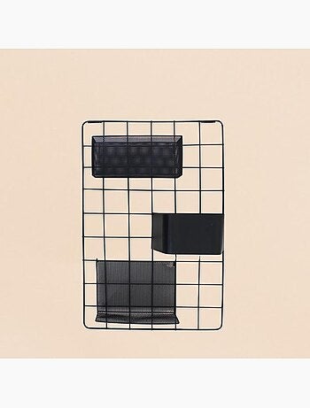 Pegboard en métal noir 60x40cm