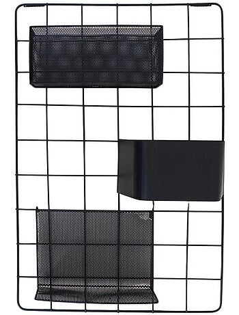Pegboard en métal noir 60x40cm