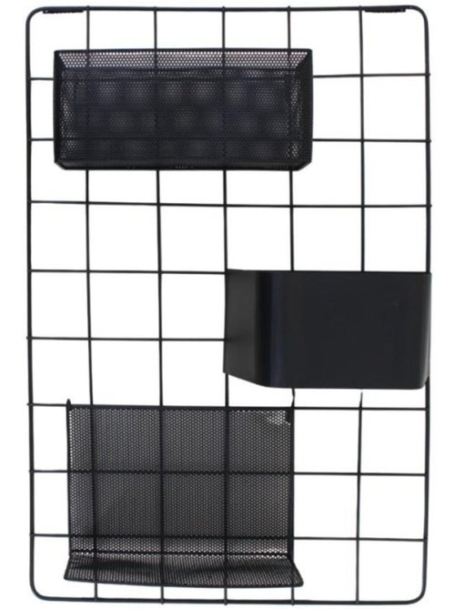 Pegboard en métal noir 60x40cm - Kiabi