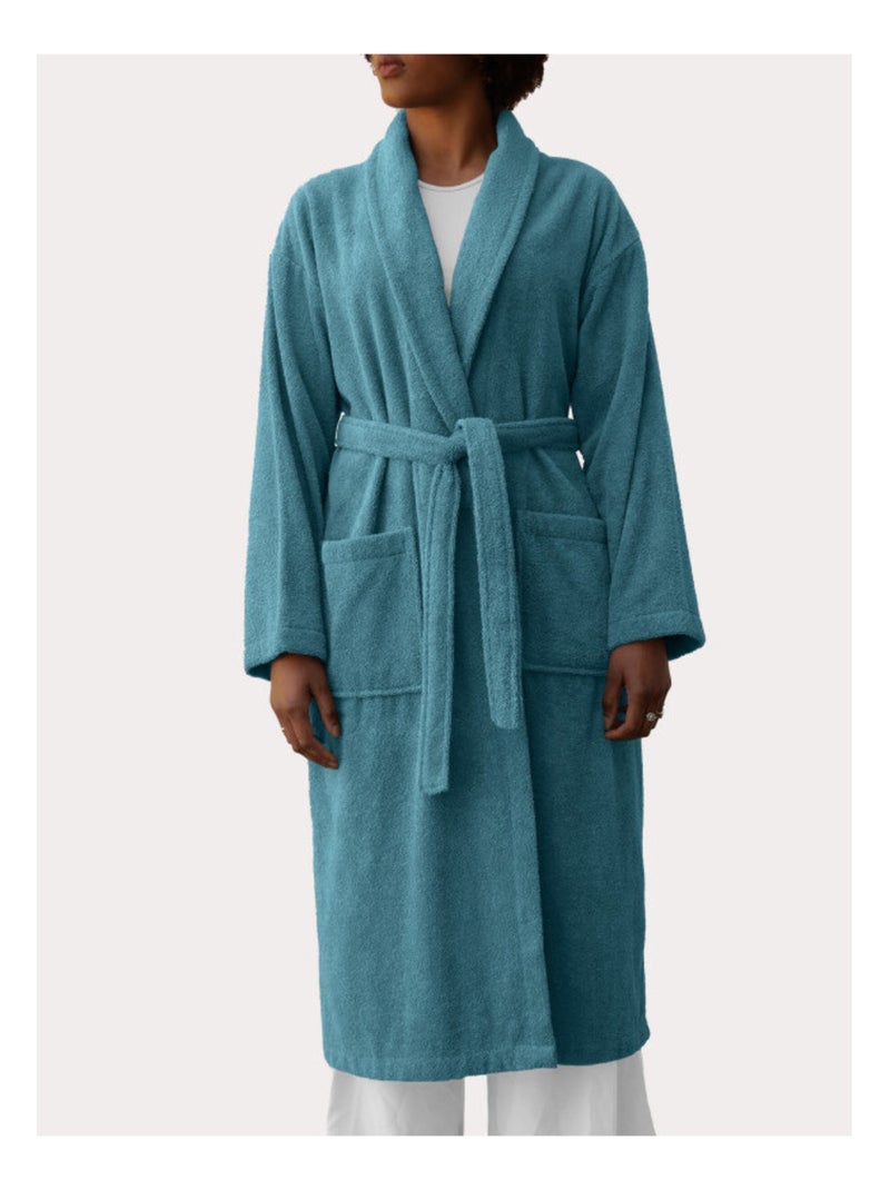 Peignoir - Vent du Sud - 100% Coton Bleu - Kiabi