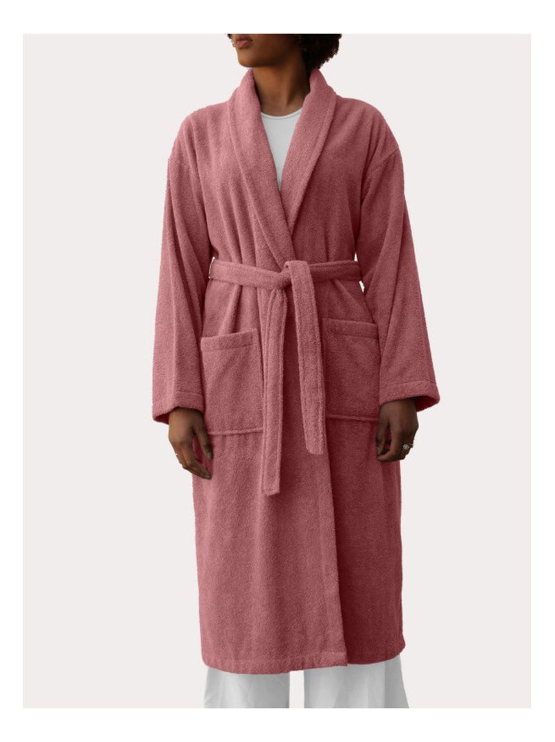 Peignoir - Vent du Sud - 100% Coton Bois de rose - Kiabi
