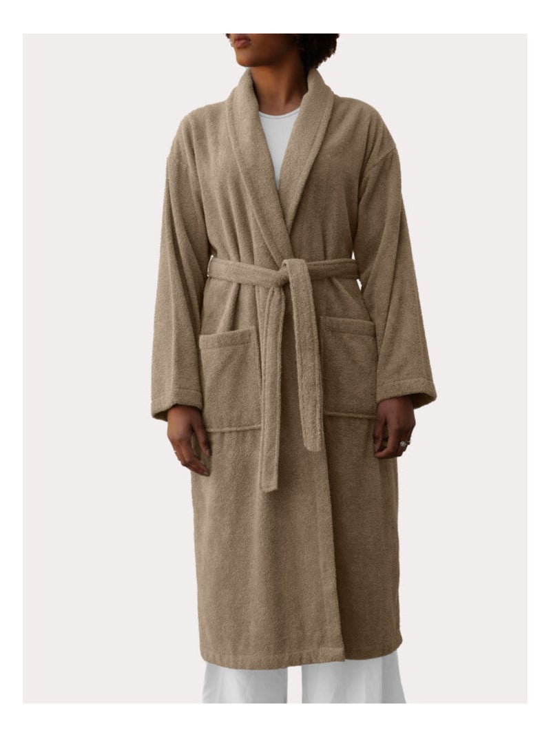 Peignoir - Vent du Sud - 100% Coton Camel - Kiabi