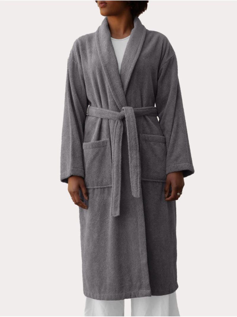 Peignoir - Vent du Sud - 100% Coton Gris - Kiabi