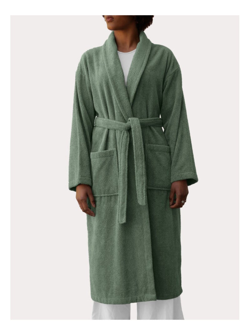 Peignoir - Vent du Sud - 100% Coton Vert olive - Kiabi