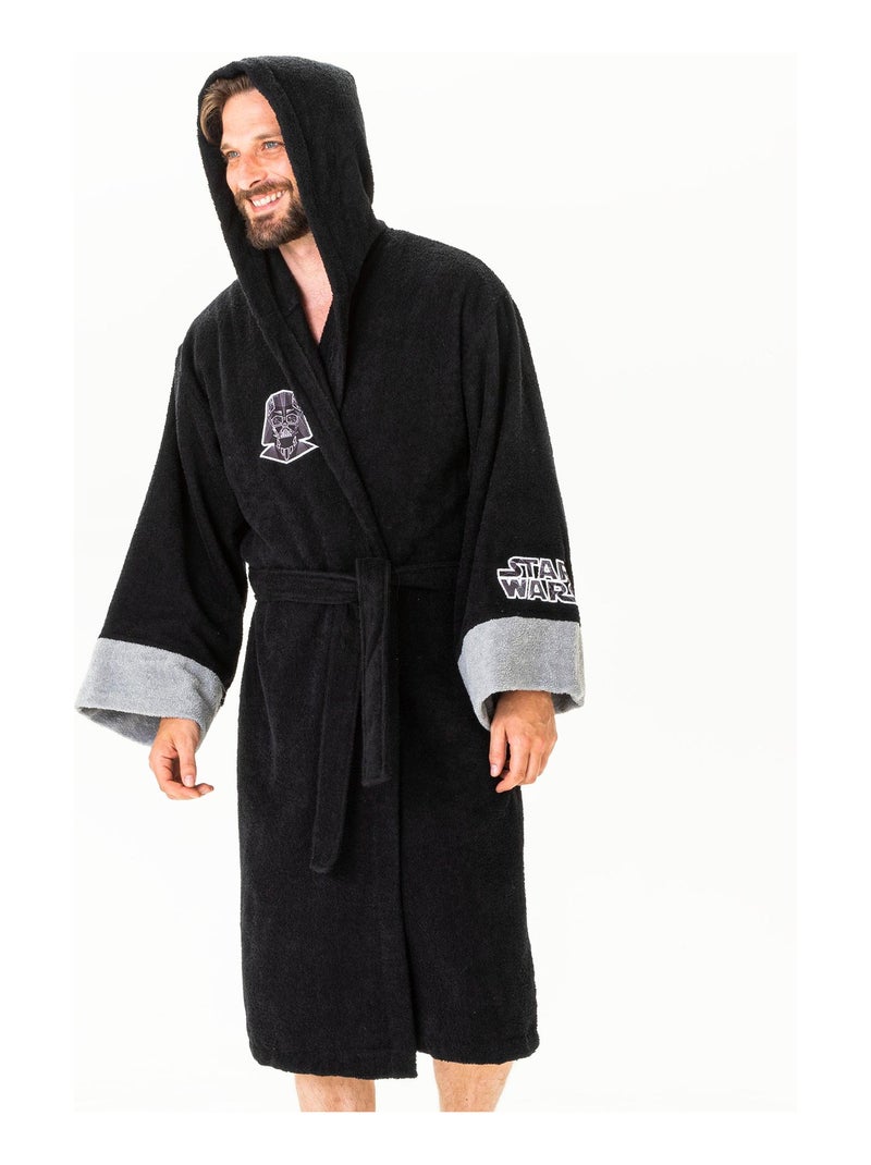 Peignoir à capuche 100% coton, STAR WARS DARK Noir - Kiabi