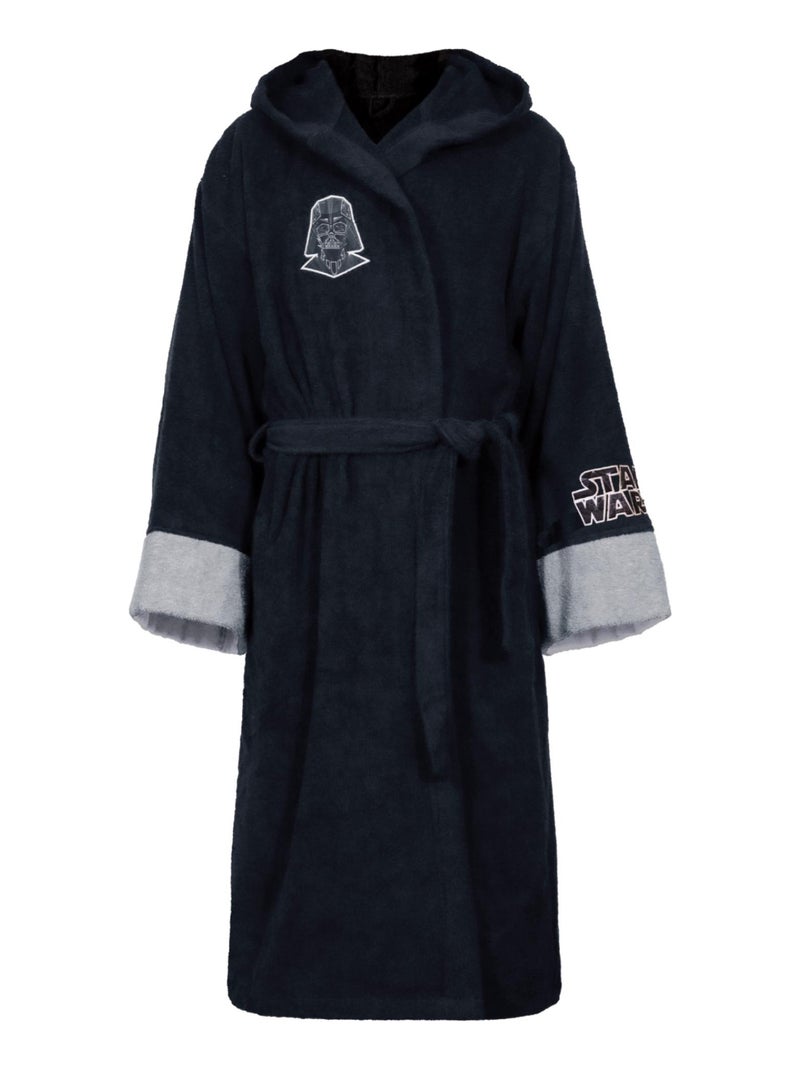 Peignoir à capuche 100% coton, STAR WARS DARK Noir Garçon