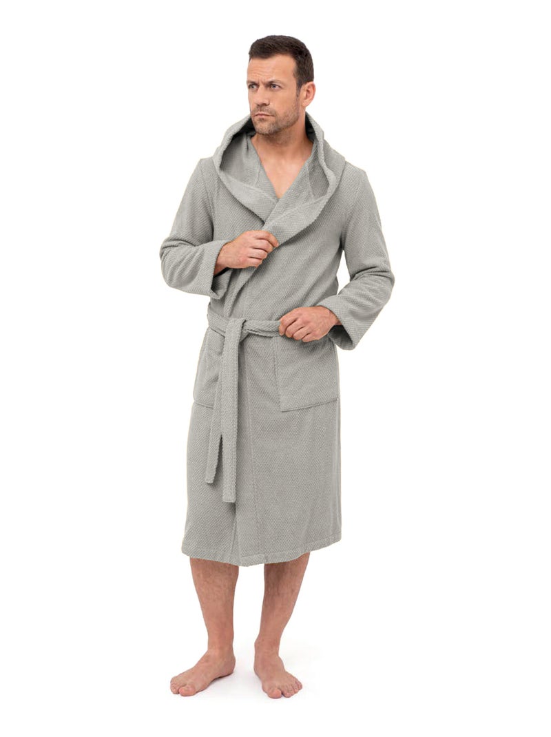 Peignoir à capuche adulte DUNE Capuche Argent - Kiabi