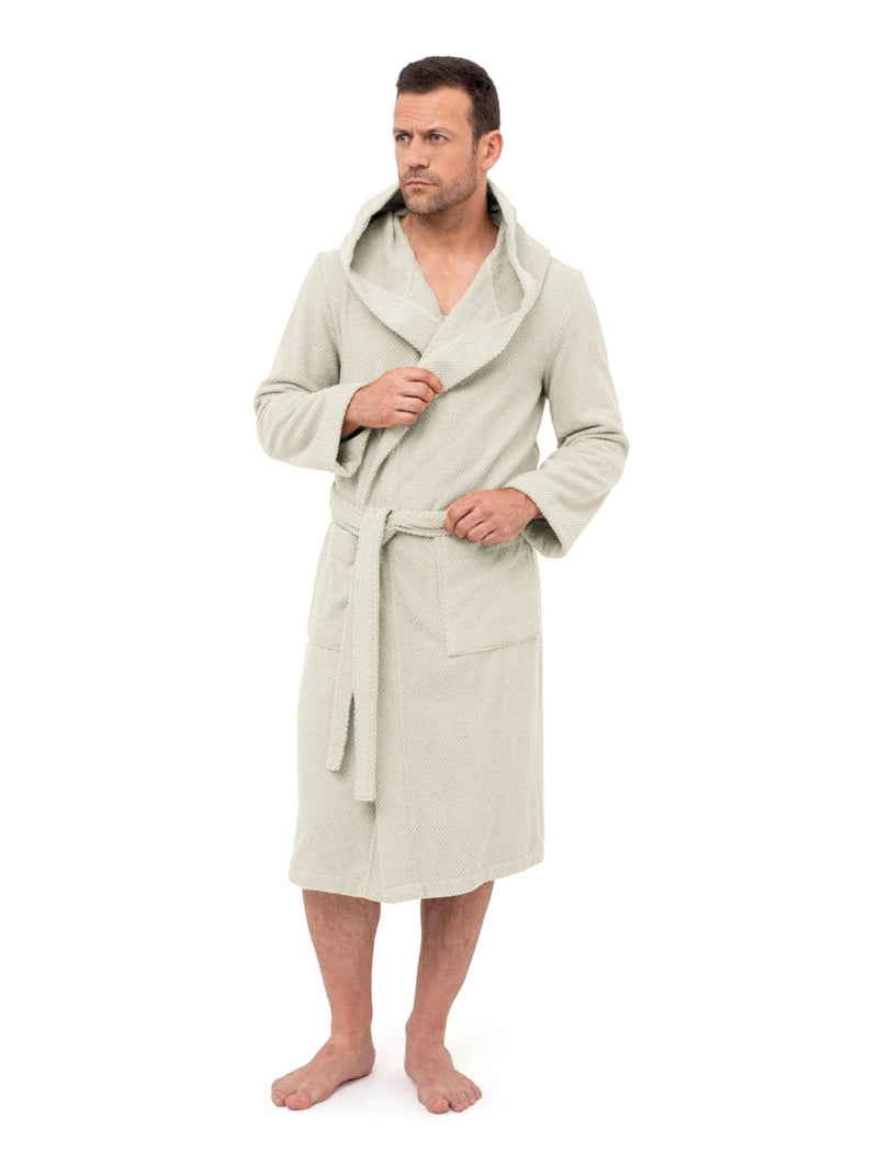 Peignoir à capuche adulte DUNE Capuche Beige - Kiabi