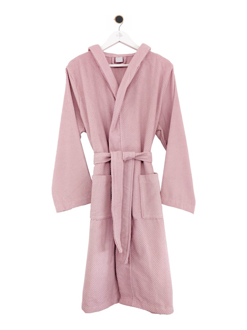 Peignoir à capuche adulte DUNE Capuche Rose pâle - Kiabi