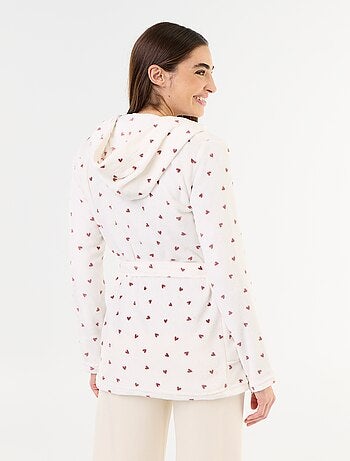 Peignoir à capuche avec poches