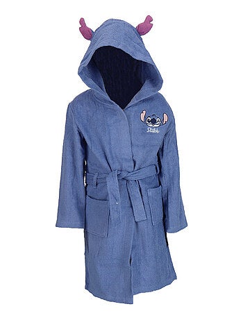 Peignoir à capuche Disney Stitch, Coton bleu