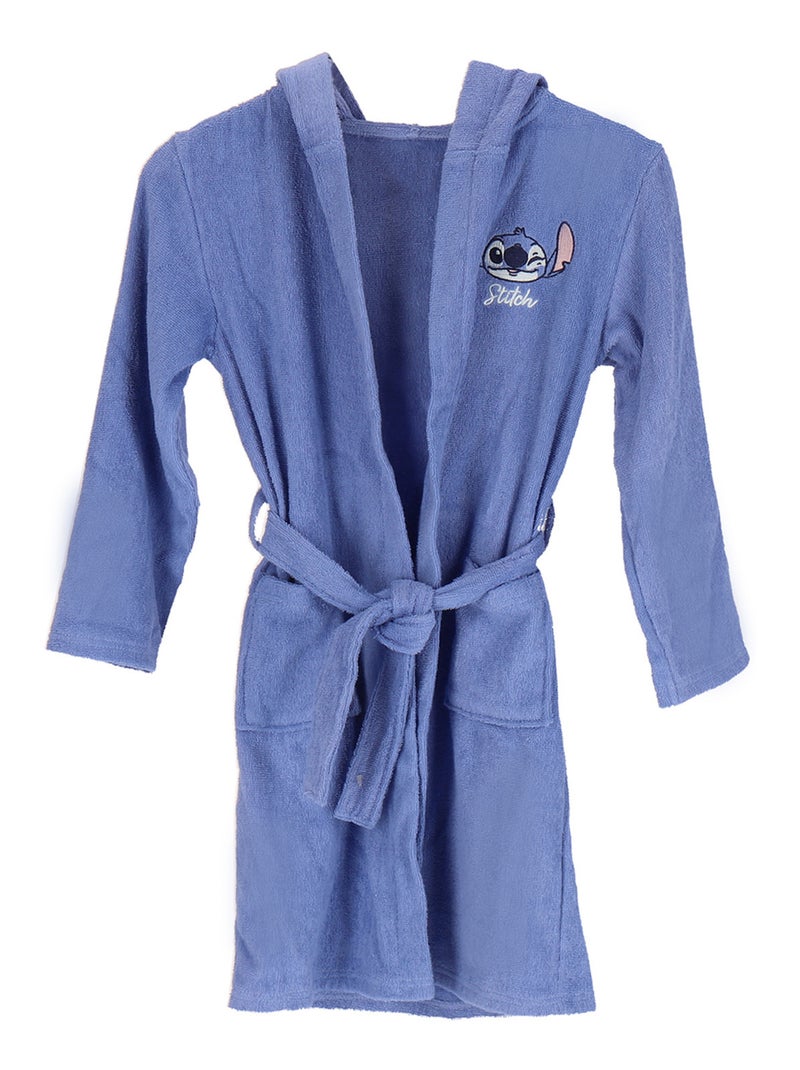 Peignoir à capuche Disney Stitch, Coton bleu Bleu Kiabi