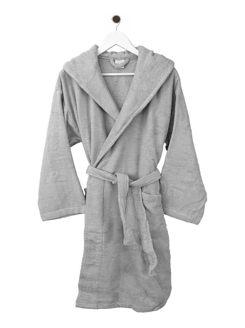 Peignoir à capuche EFFICIENCE PURE Capuche Gris perle - Kiabi