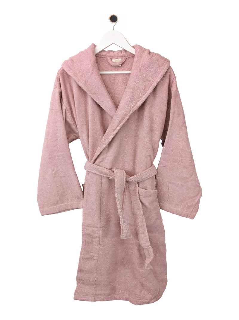 Peignoir à capuche EFFICIENCE PURE Capuche Rose parme - Kiabi