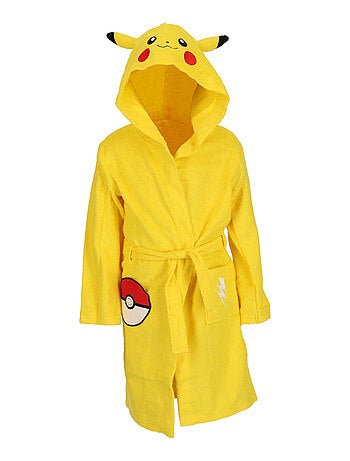 Peignoir à capuche Pokémon Pikachu, Coton jaune