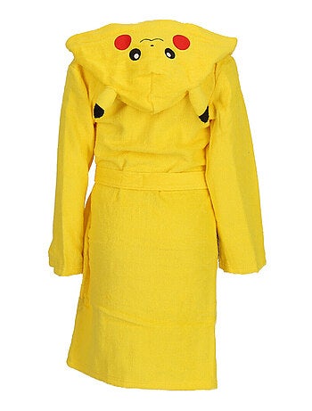 Peignoir à capuche Pokémon Pikachu, Coton jaune