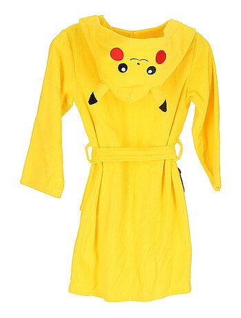 Peignoir à capuche Pokémon Pikachu, Coton jaune