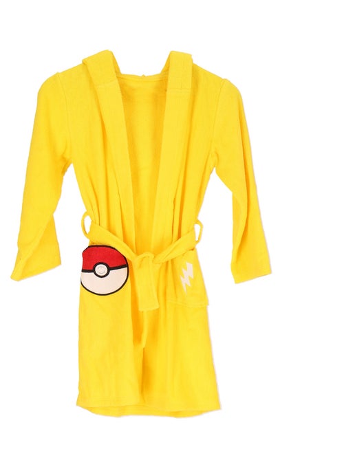 Peignoir à capuche Pokémon Pikachu, Coton jaune - Kiabi