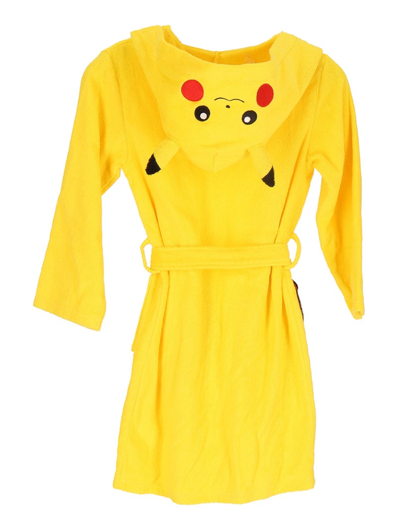 Peignoir à capuche Pokémon Pikachu, Coton jaune Jaune - Kiabi